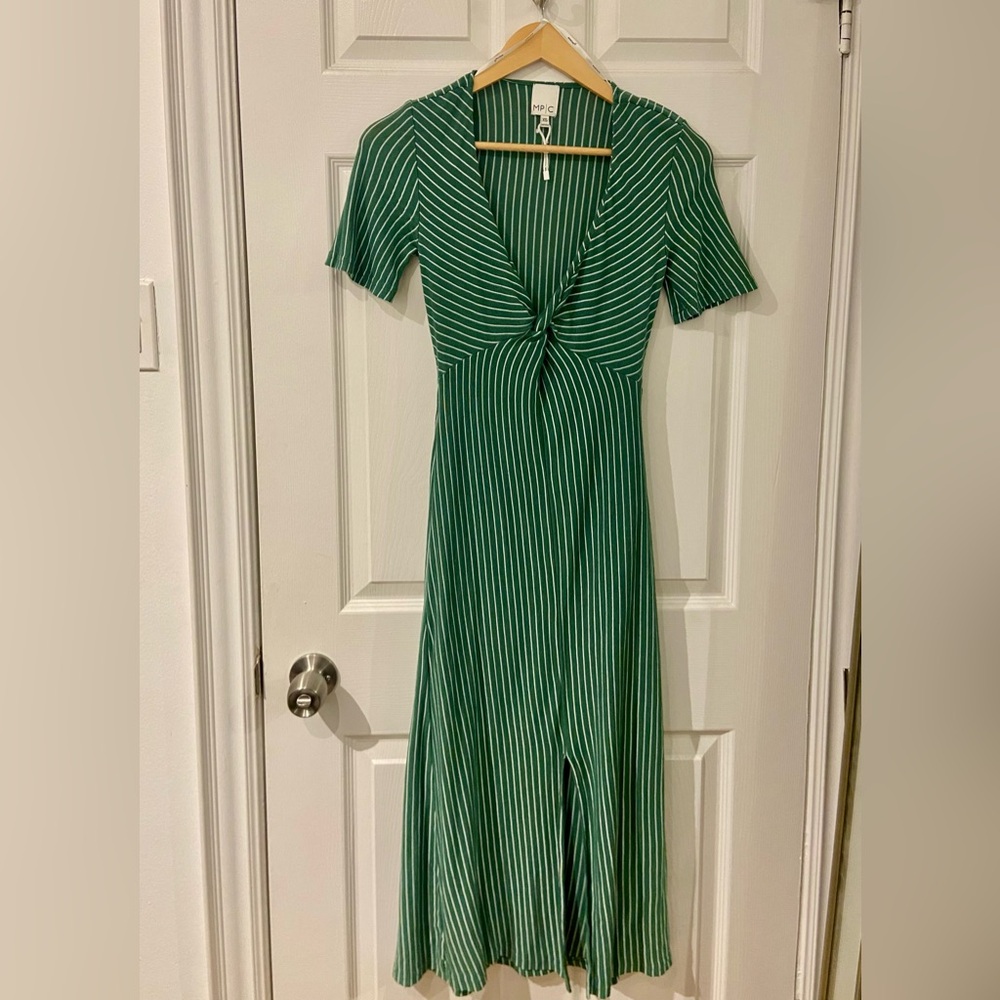 MINKPINK MP|C Striped Green Midi Dress